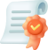 Quality assurance badge icon